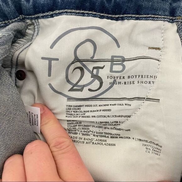 TREASURE & BOND Boyfriend High Waist Slim Fit Mini Shorts - Picture 7 of 12